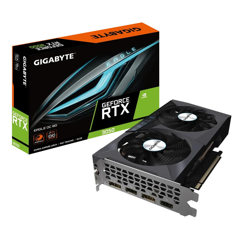 Gigabyte GeForce RTX 3050 Eagle OC 8G Graphics Card - كرت الشاشة